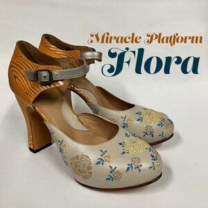 *BRAND NEW!* Fluevog 2017 Miracle Platform FLORA, Floral, Size 9.5 (TTS, narrow)